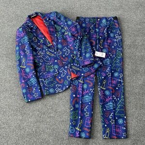 Suitmeister Suit Set Youth Large Blue Christmas Holiday Party Jacket Pants